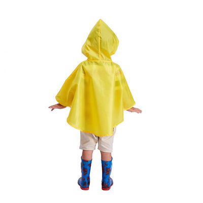 معطف واق من المطر البوليستر OEM ، واضح معطف واق من المطر الأصفر للأطفال 500 * 800 مم