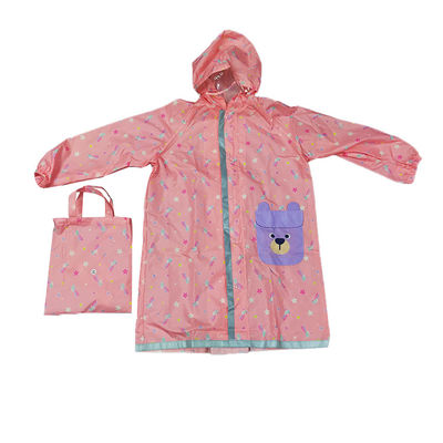 750 * 500 مم أطفال مبطن معطف واق من المطر متعدد الأنماط متعدد الألوان مادة البوليستر
