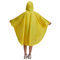 معطف واق من المطر أصفر مخصص من البوليستر قابل لإعادة الاستخدام معطف مطر مضاد للماء